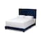 Baxton Studio Candace Luxe and Glamour Navy Velvet Upholstered Full Size Bed 149-8947 - alternate 1